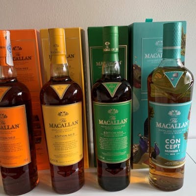 Macallan Edition No 2 3 4 Collection And Macallan Concept Number 1 70cl Barnebys