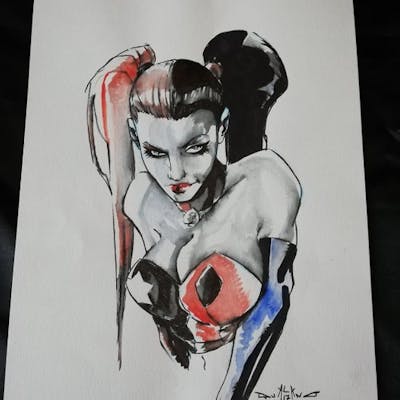 Harley Quinn - Sketch Formato A4 di Pasquale Qualano - Skizze | Barnebys