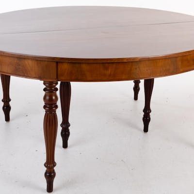 Louis Philippe Oval Mahogany Dining Table Second Half 19th