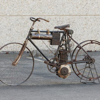 c. 1898 Bourgery Motorized Bicycle