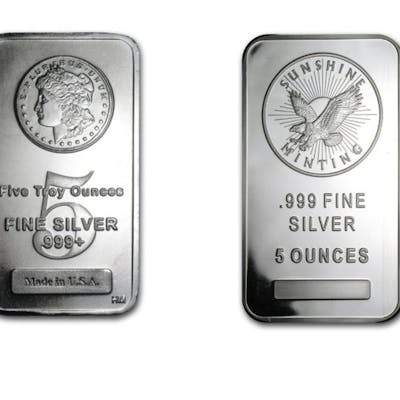 2x155 5 Gramm Silver 999 2 X Usa Silberbarren Morgan Barnebys