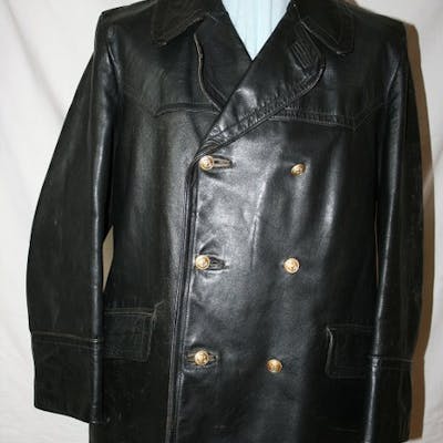 Deutschland Sehr Schone Lederjacke Lederuniform Offizier Marine Uniform Barnebys