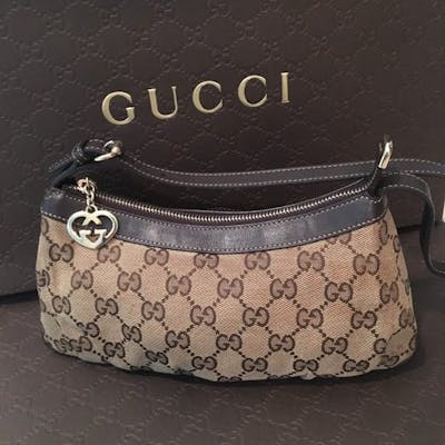 Gucci Gg Monogram Canvas Guccissima Pochette Bag Purse Barnebys