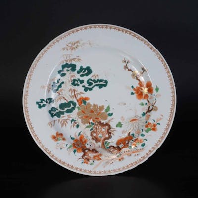 Download Imari Decor Porcelain Plate With The Three Winter Friends Barnebys