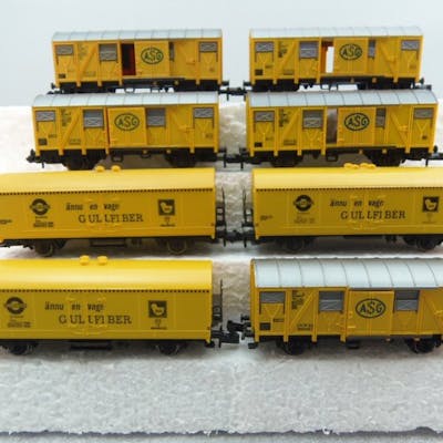 Fleischmann N 32 23 Set Mit Guterwagen 8x Schwedische Wagen Sj Barnebys