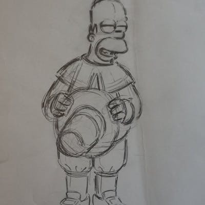 The Simpsons Homer Simpson Ursprungliche Zeichnung Catawiki