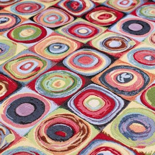 Awesome Kandinskij style gobelin fabric in abstract art...
