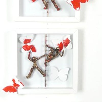 Bernard Saint Maxent Bap Design Red Butterflies Triptych Barnebys Bernard Saint Maxent Bap Design Red Butterflies Triptych Barnebys