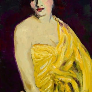 Anke Brokstra (1940-2021) - Dame in gele sarong
