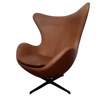 Fritz Hansen - Arne Jacobsen - Lounge chair - Egg Chair - Aluminium, Leather