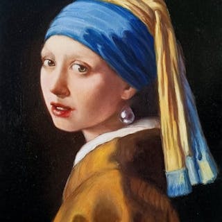 Filippo Stivaletta (1950), da Jan Vermeer - La ragazza con l'orecchino di perla
