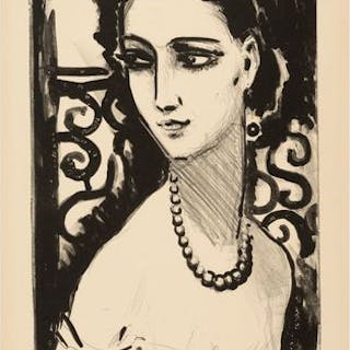 Kees VAN DONGEN (1877-1968) Le Collier de perles Lithographie sur vélin