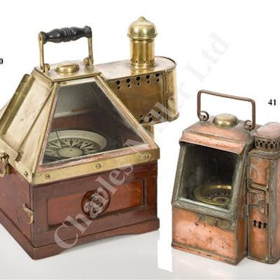 A Copper And Brass Boat Binnacle Compass By Dent Circa 1840 Barnebys