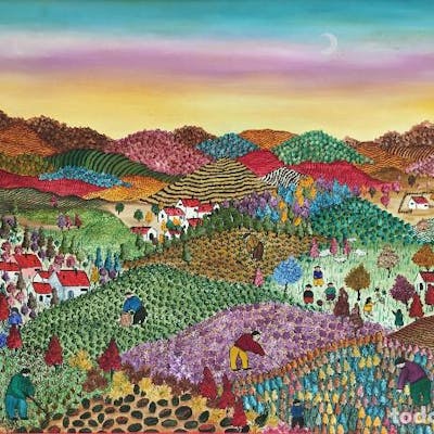 Lenca Shelen pintura naif | Barnebys