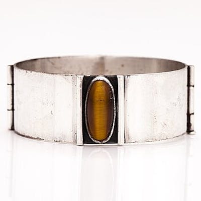 A Silver Bracelet With A Tiger S Eye H Kaksonen Oy Helsinki 1956 Barnebys