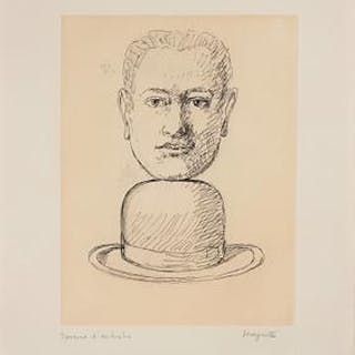 René Magritte After, Homme au chapeau melon.