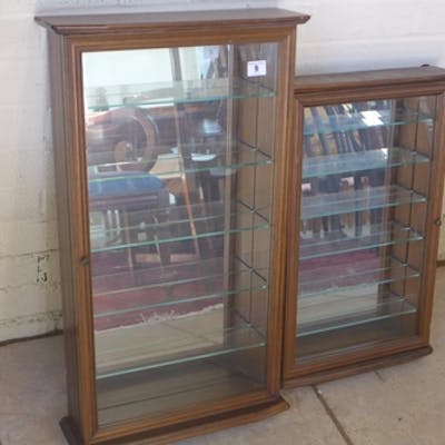 Two Wall Display Cabinets Ideal For Diecast Toys 71cm X 41