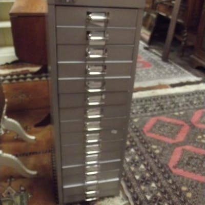 Bisley 15 Drawer Filing Cabinet Barnebys