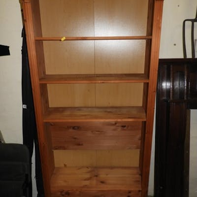 Mexican Pine Bookshelves With Two Drawers Under Barnebys