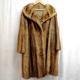 1960's mid brown Mink coat in swing style in good condition,...