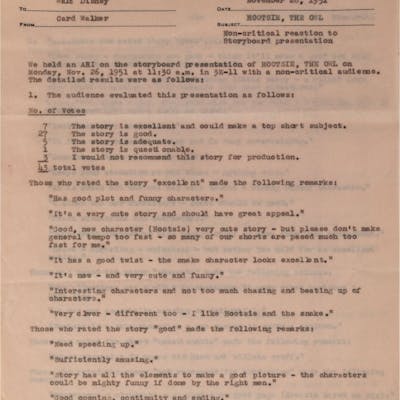 Walt Disney Studios Inter Office Communication Archive Barnebys