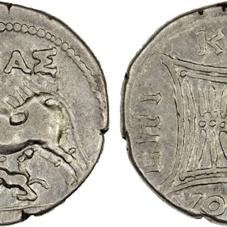APOLLONIA: ca. 200-80 BC, AR drachm (3.31g), VF-XF