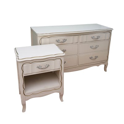Vintage French Provincial Style Dresser And Nightstand By La Coquette Morris Barnebys