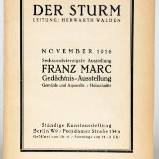 Sturm – Franz Marc Gedächtnis-Ausstellung.