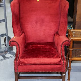 A Large Baker Wingback Chair
