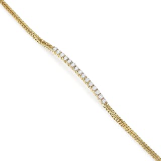 Diamond Bar Woven Bracelet