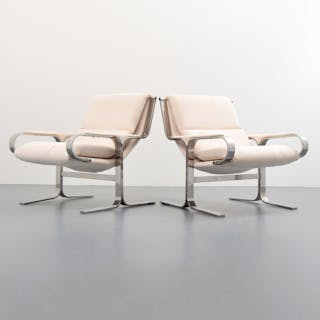 Pair of Lounge Chairs, Manner of Milo Baughman - Milo Baughman, manner of