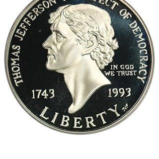 1993-S Jefferson $1 PCGS Proof 70 DCAM