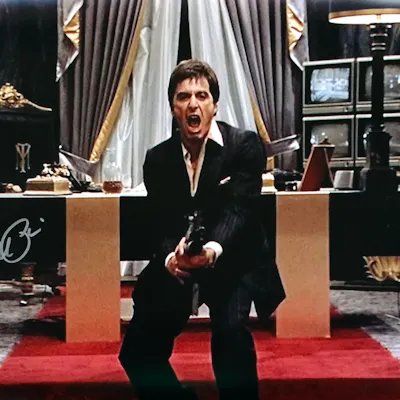 Al Pacino Signed Scarface Say Hello To My Little Friend 16x20 Photo Barnebys