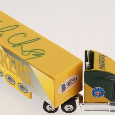 Mark Chmura Signed Green Bay Packers Logo Matchbox Mini Semi Truck Barnebys