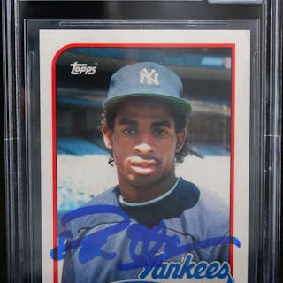 Deion Sanders Signed 1989 Topps Traded #110T RC (BGS)