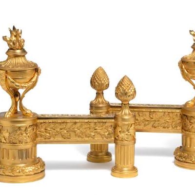 Maison Millet A Pair Of French Gilt Bronze Fire Dogs Barnebys