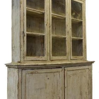 Rustic Spanish Painted Display Cabinet Barnebys