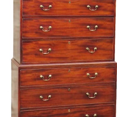 Georgian Mahogany Antique Tallboy Chest On Chest Barnebys