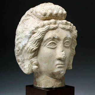 Palmyrene / Roman Period Limestone Head of A Female