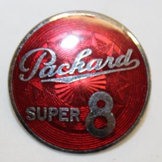 1939-1940 Packard Motor Car Co Super 8 Radiator Emblem Badge