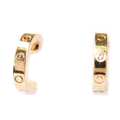 Authentic Cartier Mini Love Earrings B Pink Gold Barnebys Authentic Cartier Mini Love Earrings B Pink Gold Barnebys