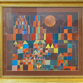 PAUL KLEE (1879-1940) LITHOGRAPH TITLED BURG UND SONNE, 25IN x 28IN