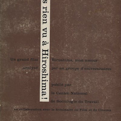 Tu N As Rien Vu A Hiroshima Duras Marguerite Ravar Raymond Barnebys Tu N As Rien Vu A Hiroshima Duras Marguerite Ravar Raymond Barnebys