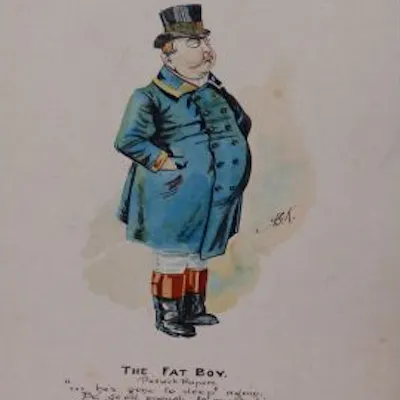 A G K 19th C English School Fifteen Dickens Characters With