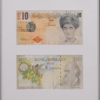 Banksy (Manner of/ Attributed): Two Difaced Tenners