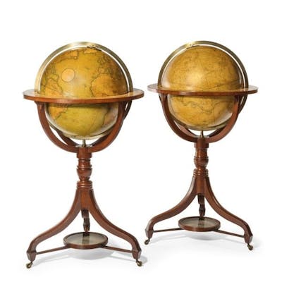 A Fine Pair Of Cary S 18 Floor Standing Library Globes Barnebys
