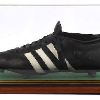 Bobby Moore Limited Edition Bronze Football Boot. A life-sized sculpture