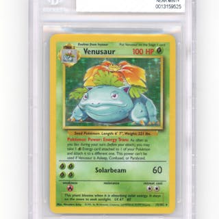 1999 Pokémon #15 Base Unlimited Venusaur Holo BGS 7.5