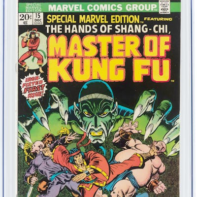 Special Marvel Edition 15 December 1973 Cgc 8 5 Vf First Shang Chi Barnebys Special Marvel Edition 15 December 1973 Cgc 8 5 Vf First Shang Chi Barnebys