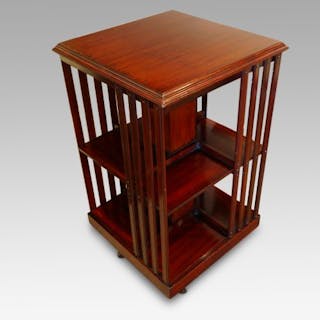 Edwardian Mahogany Bookcase Revolving On A Base Current Sales